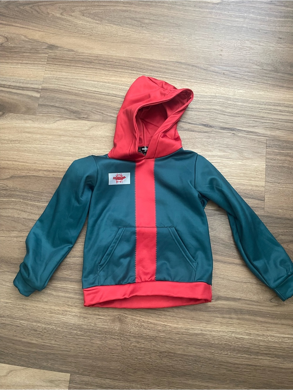 Spiderman Red & Green Hooded Pullover Sweatshirt